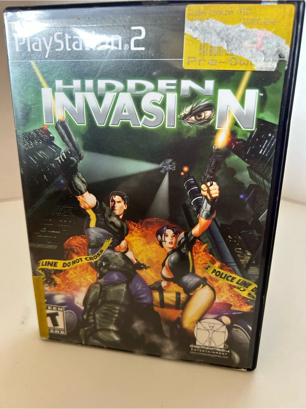 Sony Hidden Invasion Ps2- Green, Black, Yellow Cover Art